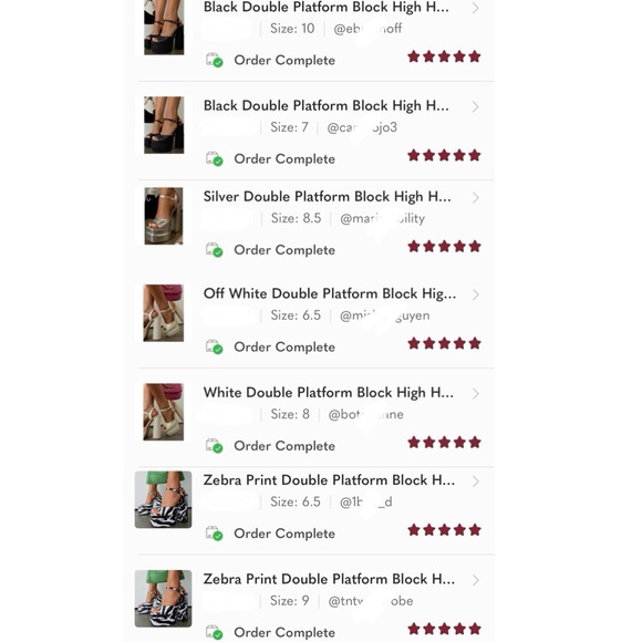 Silver Double Platform Block High Heels - Picture 9 of 10